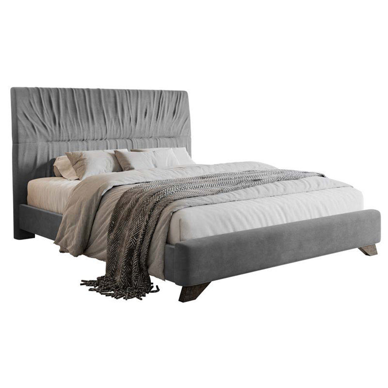 Atworth Upholstered Bed, 160 x 200 cm, Grey