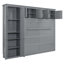 Grand lit escamotable mural de taille grand avec armoires, rangement peu encombrant