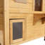 Abri pour chat extérieur en bois - Enceinte avec toit ouvrable et assez d'espace pour que les chats puissent jouer à la maison 2 étages