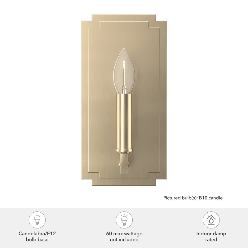 Alturas Gold Zoanne 1-Light Dimmable Geometric Wall Sconce