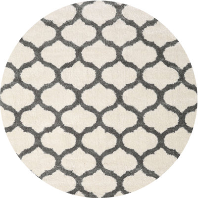 Tapis gris/zone blanche contemporaine