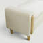 Banc de rangement rembourré l 65,6 po avec double couvercle rabattable et pieds en bois massif-865079313