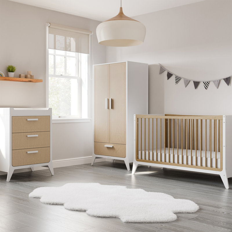 SnuzFino Cot Bed, White/Natural