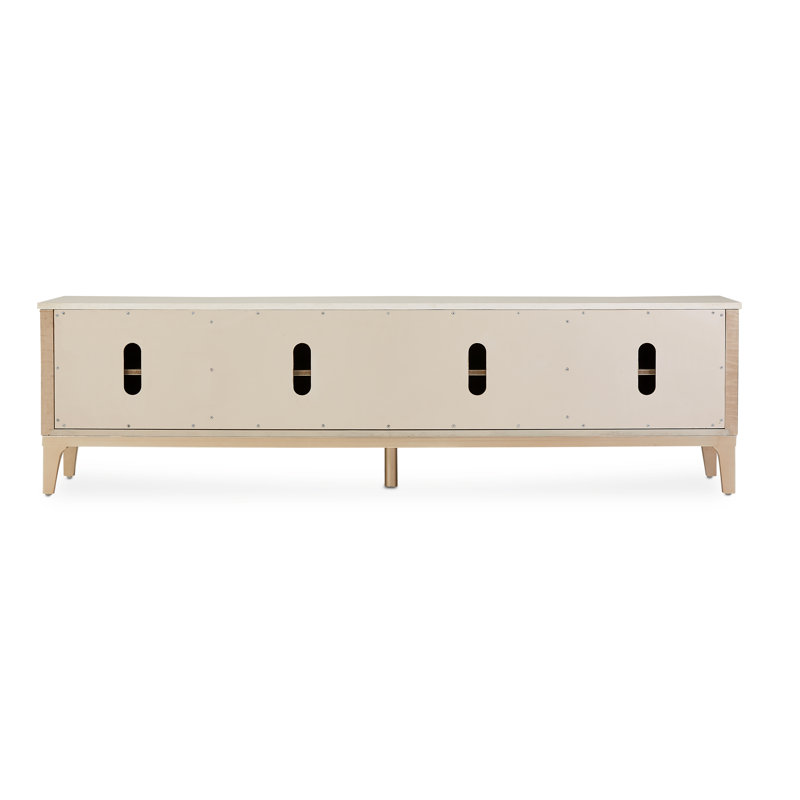 Malibu Crest Media Console, Blush/White