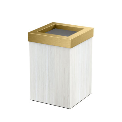 Gatco Elevate Stainless Steel 3-Gallon Wastebasket with Open Removable Lid |Square  Open Top Trash Can with Padded Base & Reviews | Wayfair