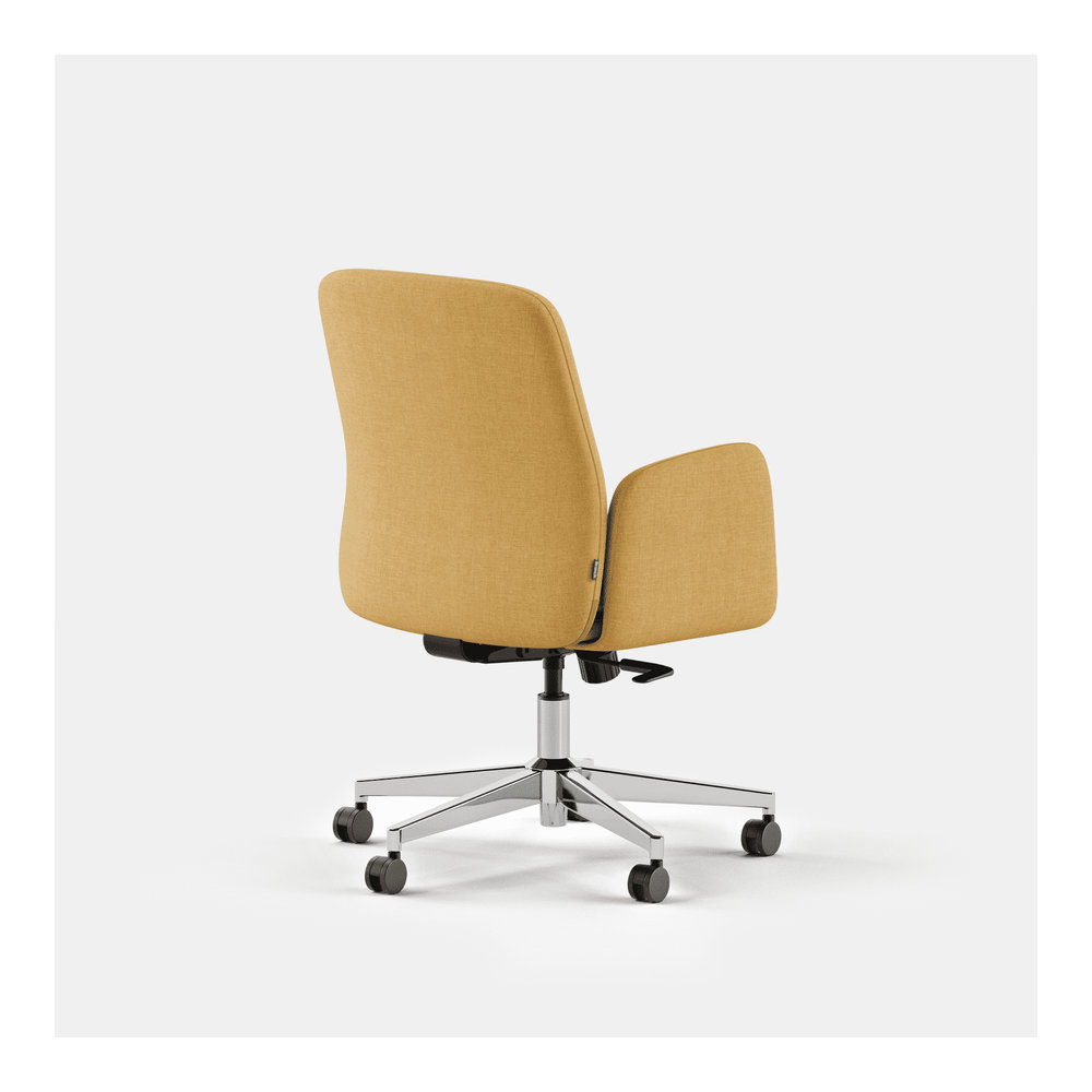 Fabric Office Chair with Lumbar Support, Sunflower, 36"