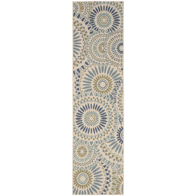 Attah Performance Floral Indoor/Outdoor Area Rug, Runner 2'3" x 14'