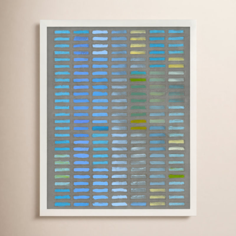 Beyond The Blues Painting by Jacques Pilon, 30" H x 24" W x 1.25" D, White