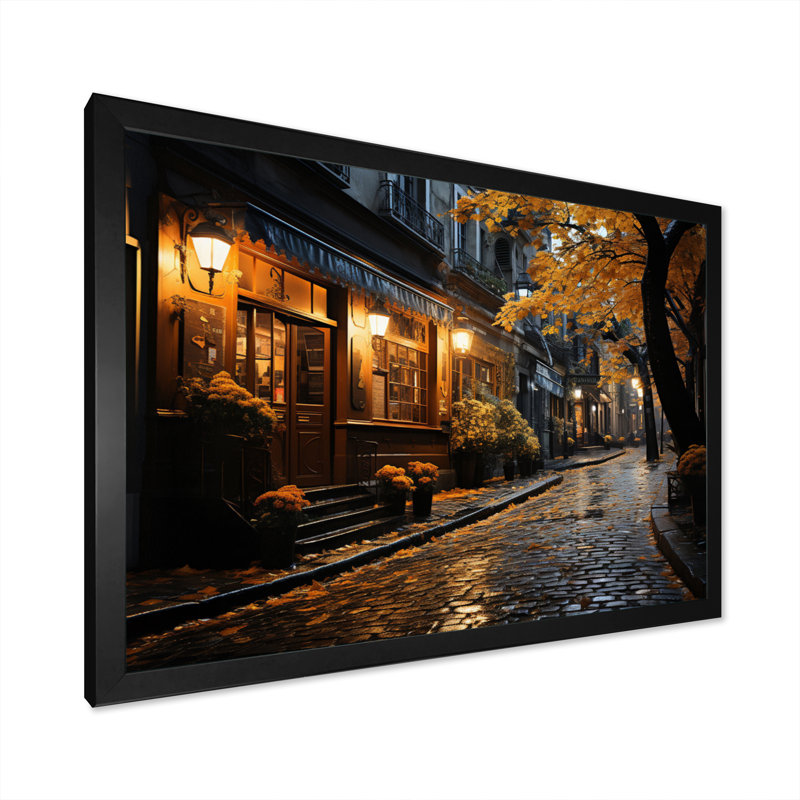 France Charming Montmartre - France Canvas Prints, Cadre simple noir, H 30 po x l 40 po x P 1,5 po