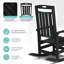 Ensemble de 2 chaises berçantes en PEHD - Bascules de patio robustes toutes saisons avec dossier haut pour le confort de la véranda, de la pelouse et du jardin-301085997