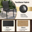 Chaises de patio empilables, tissu Textilène durable avec accoudoirs, cadre en métal robuste, chaises de salle à manger d'extérieur ergonomiques à séchage rapide pour la cour arrière et le bord de la piscine (noir, 6 pièces)-126637973-109080134