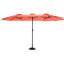 Grand parasol extérieur à double face de 14,8 pi - orange Auvent 100%, structure stable. Idéal pour la cour, le bord de la piscine, la pelouse et le jardin. 14,8 pi. Convient-327393012