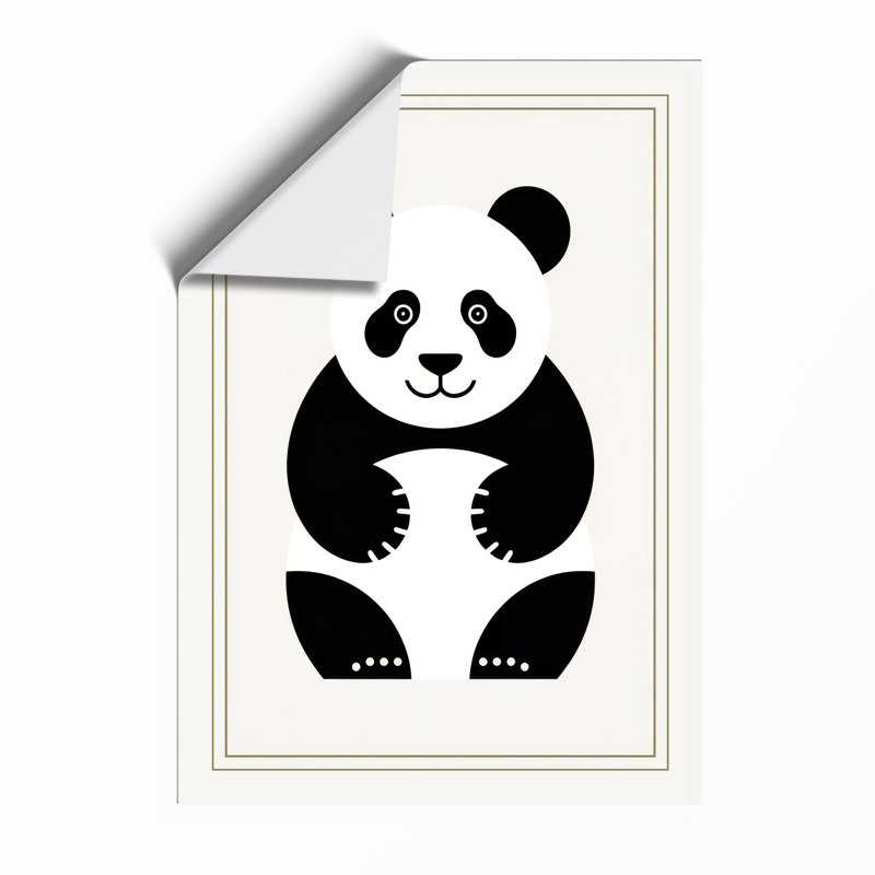 Seated Panda Minimalist - Print, Unframed, A2 - 59.4 x 42.0 cm