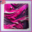 Couvre-lit matelassé rose à motif abstrait-126343153