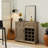 Farmhouse-Style Liquor Cabinet With Two Drawers, Removable Wine Racks, And Multiple Storage Shelves For Optimal Bar Organization And Display