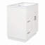 Meuble-lavabo autoportant de 76 cm (30 po) en MDF blanc avec lavabo simple, quincaillerie à fermeture amortie et assemblage facile