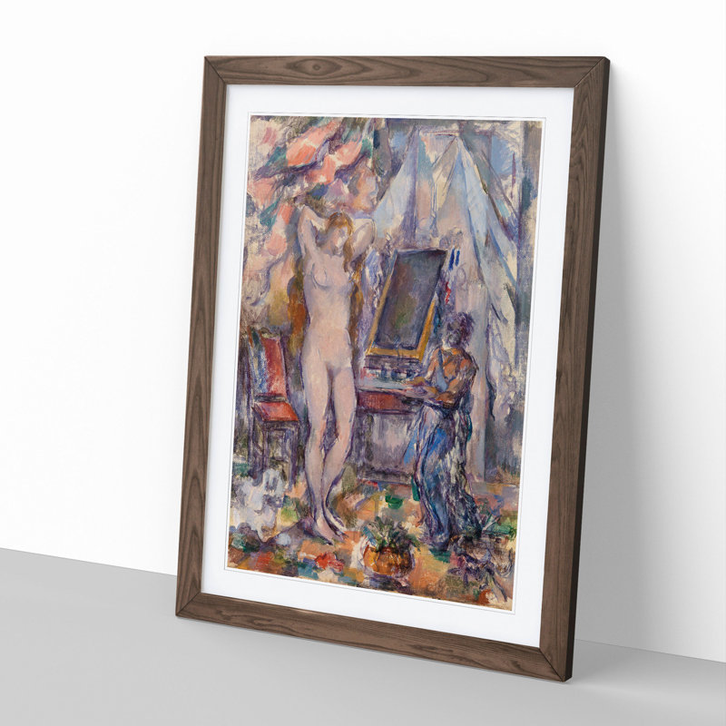 The Toilette by Paul Cezanne - Picture Frame Painting, 65cm H x 48cm W x 2cm D, Walnut Framed