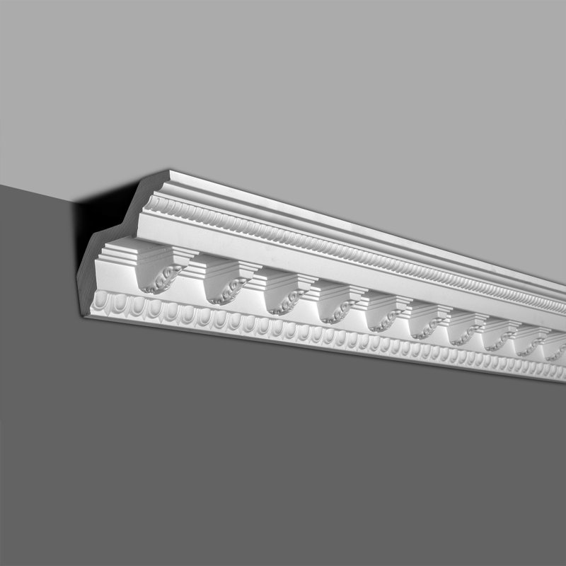 Primed White Polyurethane Decorative Crown Moulding Set