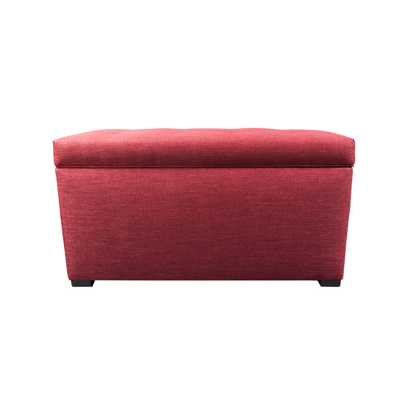 Raburn Upholstered Storage Bench, Ruby