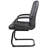 Ruia Mid Back Guest Armchair, Black Soft Vinyl, Cantilever Base