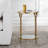 Quanda Mirrored Glass Top End Table