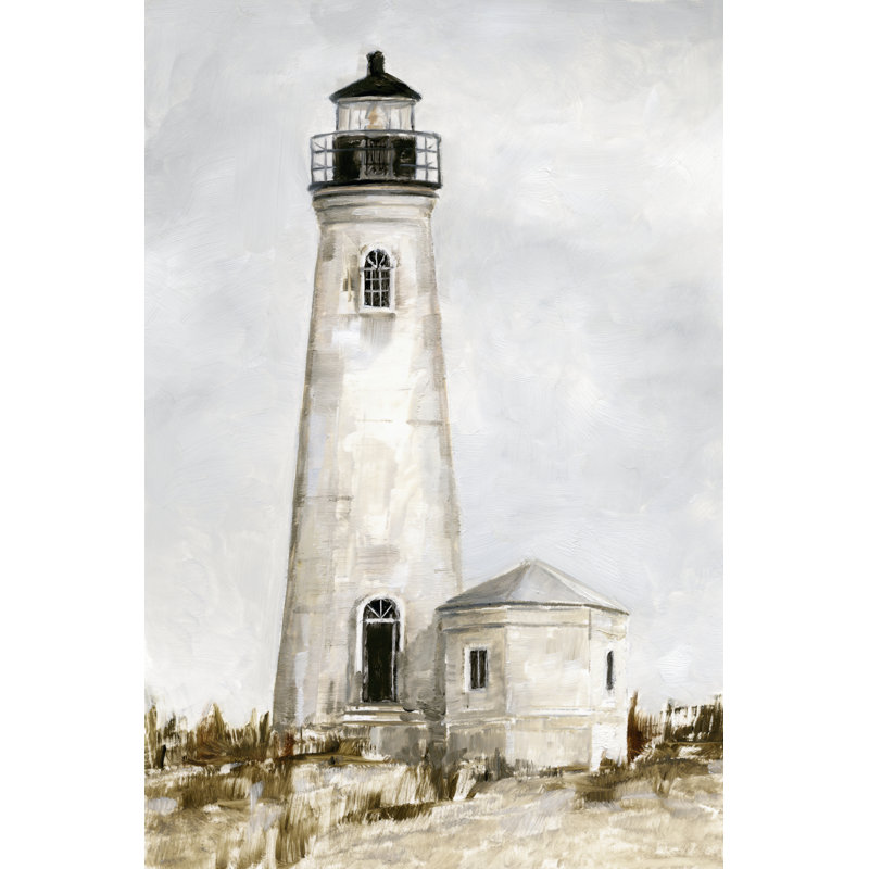 Phare rustique I, H 18 po x l 12 po, Non, Cadre simple argenté