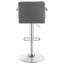 Tabouret de bar chromé réglable avec accoudoirs-1464225610