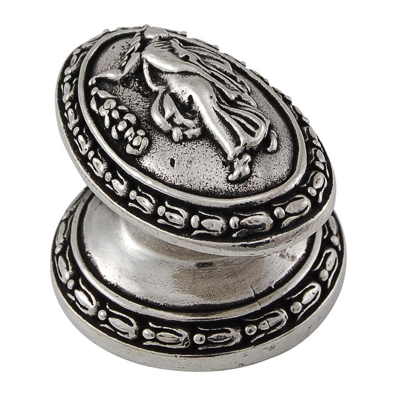 Sforza Oval Knob, Vintage Pewter