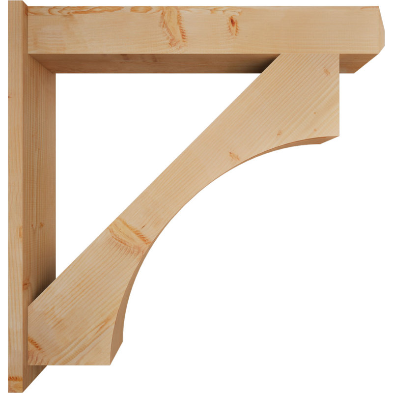 Persienne en bois rustique Westlake Craftsman, P 44 po x H 44 po, Sapin Douglas de 7 1/2 po (lisse)