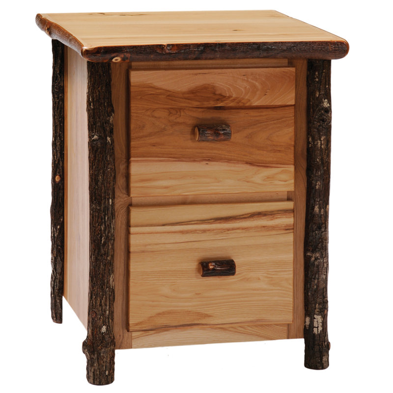 Fireside Lodge Hickory Log Two Drawer File Cabinet - Espresso, Espresso