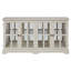 Vitrine blanche antique avec tablettes réglables et fabrication stable de style vintage