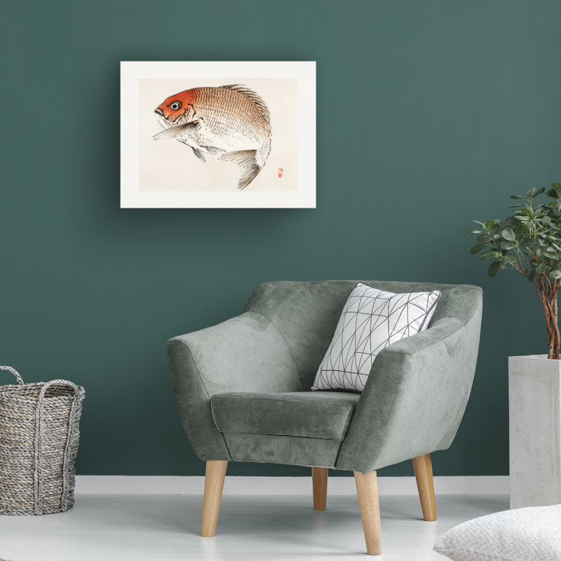 Art sur toile, poisson kono bairei tai, H 14 po x l 19 po