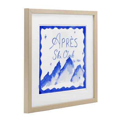 «Apres Ski in Blue Tones», reproduction encadrée sous verre, conception de Lucille Price