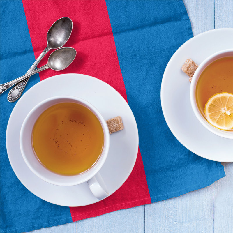 Tea Towel Kitchen Towel, Blue/Red/Blue, Cotton