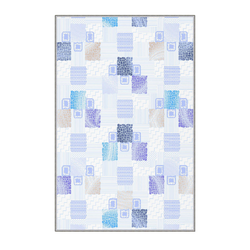 Elegant 3D Printed Area Rug, 4.6 x 7.2 ft | 100% Polyester, 0.31 in Pile Height, Antibacterial | Non-Slip PVC Felt Dot Underside, Machine Washable, Perfect for Living Room or Bedroom, Durable & Stylish Design