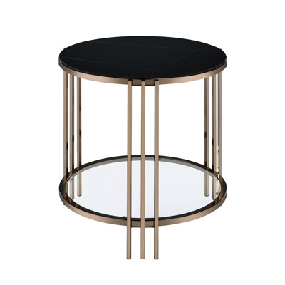 Table de bout Elegant Champagne Finish