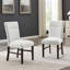 Ensemble de salle à manger 6 pièces en forme de lattes avec 4 fauteuils et banc, gris