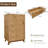 Fluted 5 Drawer Dresser, 48" Tall Wood Chest of Drawers, Curved Edge Modern Storage Cabinet for Bedroom, Living Room, Entryway, Oak-296407876