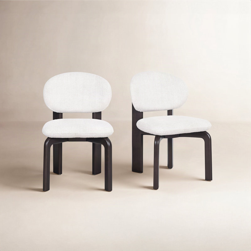 Sami Dining Chair Brown Set Of Two, White