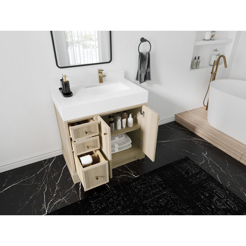 Manhattan X P 22 po Meuble-lavabo de salle de bain D, Calacatta Laza