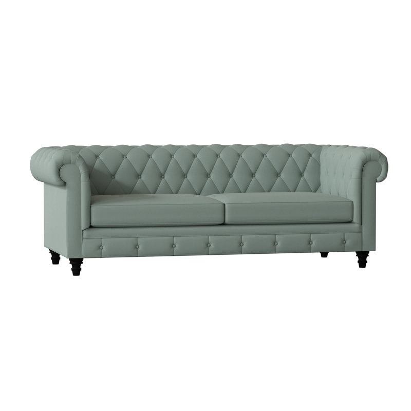 Canapé Chesterfield à accoudoirs roulés, Lagon, Standard, Noir
