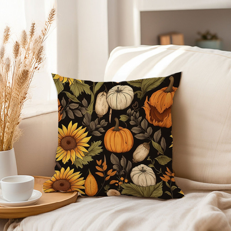 Botanical Fall Pattern VI Cottage & Cottagecore, 20"H x 20"W