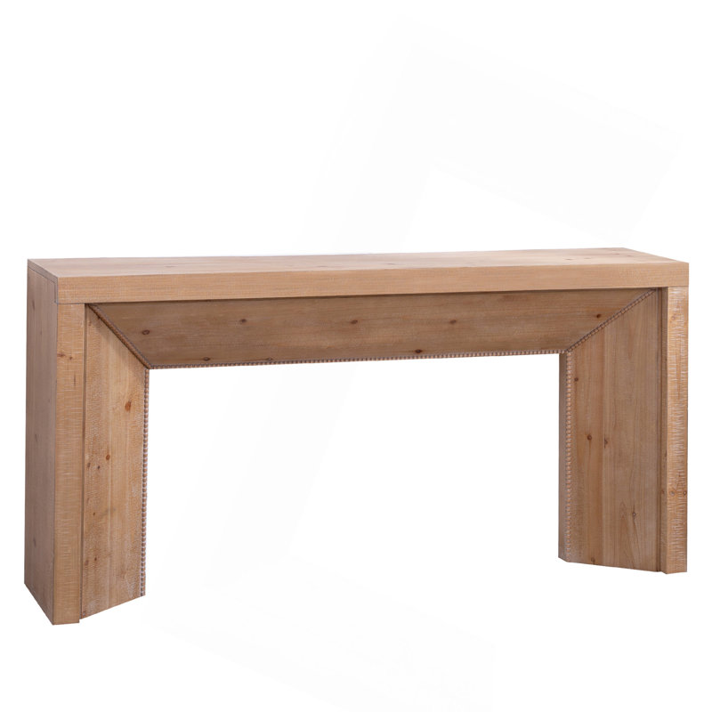 62" Modern Rustic Console Table – Solid-Look Engineered Wood Entryway Table