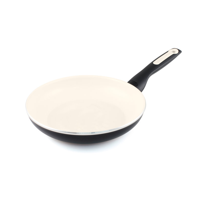 GreenPan Rio Healthy Ceramic Nonstick Frying Pan, Black, 10" W