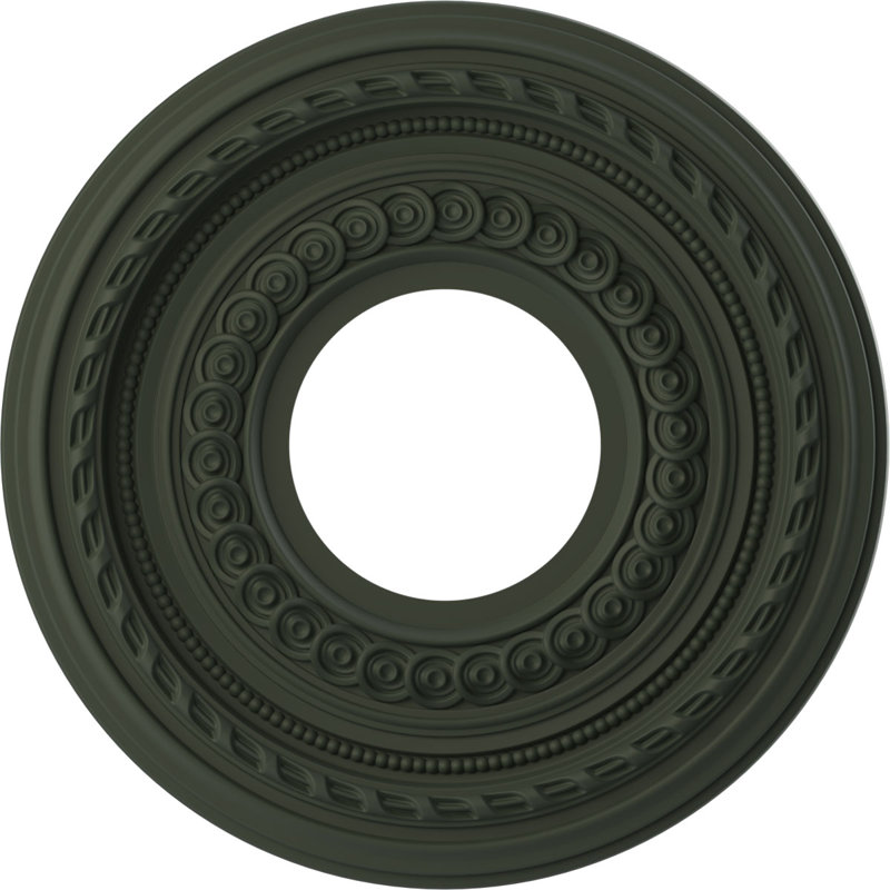 Cole Thermoformed PVC Ceiling Medallion, Bright Coat Copper, 10" H x 10" W x 0.75" D