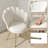Back Velvet Accent Chair with Gold Legs, 18.5" Wide Upholstered Armchair with Padded Seat & Back – Modern Comfy Vanity Chair for Bedroom, Living Room, Makeup Room, Small Spaces-1729597702