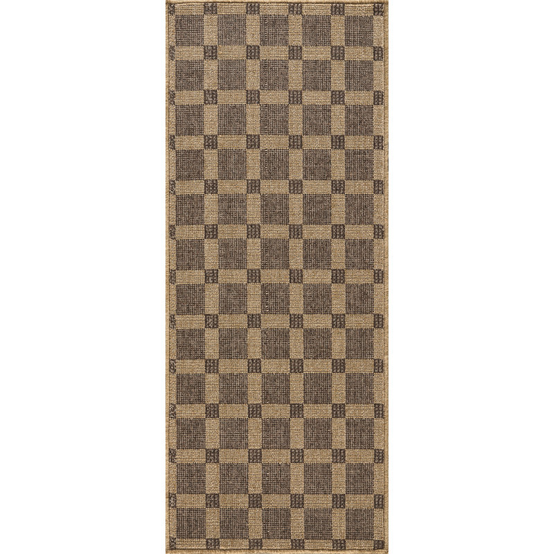 Abani Rugs Teagon SAG140A Checkered Pattern Indoor Area Rug, 2'6" x 6'