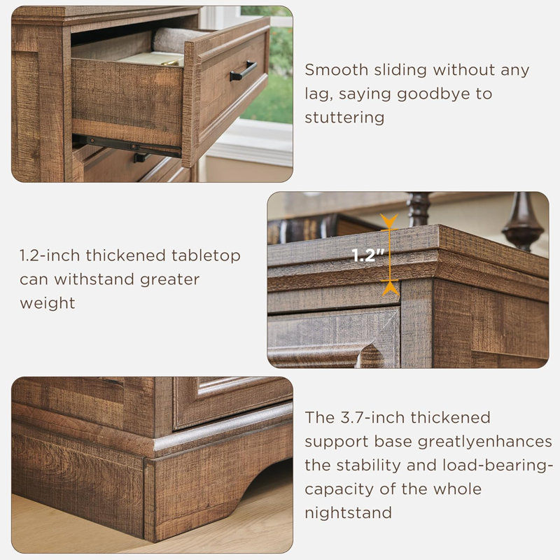 Commode 5 tiroirs Quintone, Marron clair