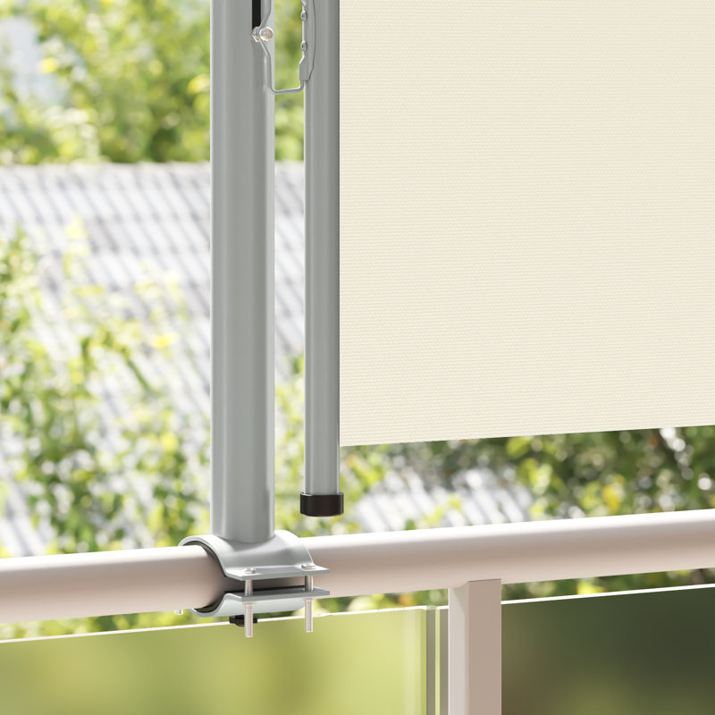 Polyester Cover Retractable Patio Awning, 31.5" H x 118.1" W