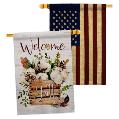 Drapeau de maison à 2 côtés en polyester / mélange de polyester 40 x 28 po